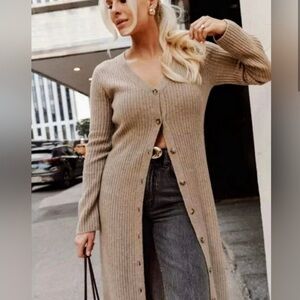 Abercrombie & Fitch X Kathleen Tan Cardigan Button Down Sweater XL